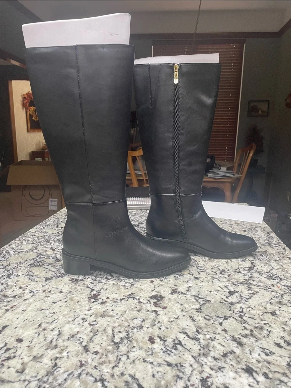 Easy Spirit Loretta Black Leather Boots